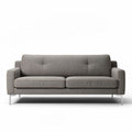 Canapé en tissu gris clair avec coussins rembourrés dimensions 200 x 90 x 85cm