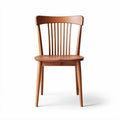 Chaise en bois de hêtre avec dossier en lattes couleur bois naturel 45 x 45 x 85cm
